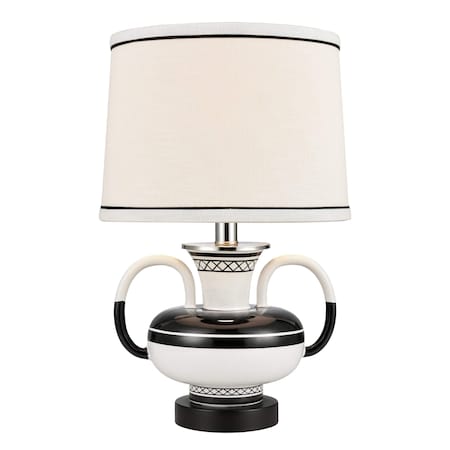 Luxor Gardens 18'' High 1-Light Table Lamp - White